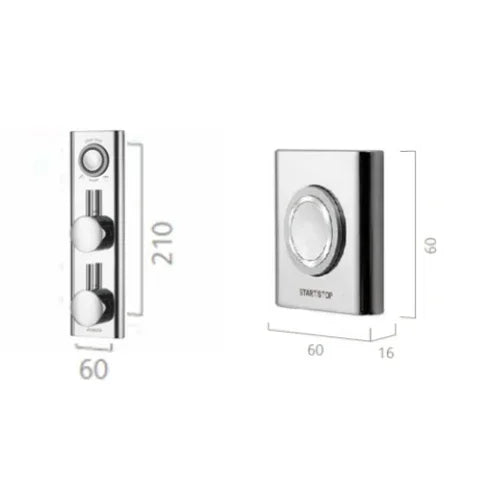 Aqualisa HiQu Concealed Dual Outlet Digital Shower Controller with Remote - HP/Combi - Chrome - HQD1019 - Envy Bathrooms Ltd