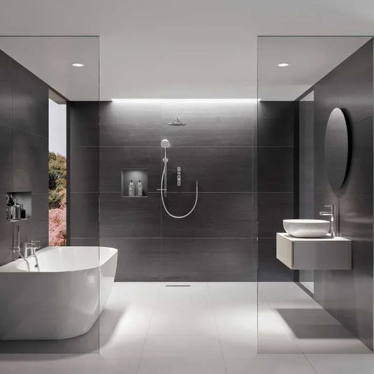 Aqualisa iSystem Smart Shower Concealed with Adjustable and Wall Fix Head - Gravity Pumped - Chrome - ISD.A2.BV.DVFW.23 - Envy Bathrooms Ltd