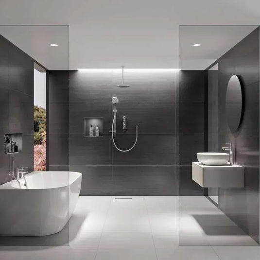 Aqualisa iSystem Smart Shower Concealed with Adjustable and Wall Fix Head - HP/Combi - Chrome - ISD.A1.BV.DVFW.23 - Envy Bathrooms Ltd