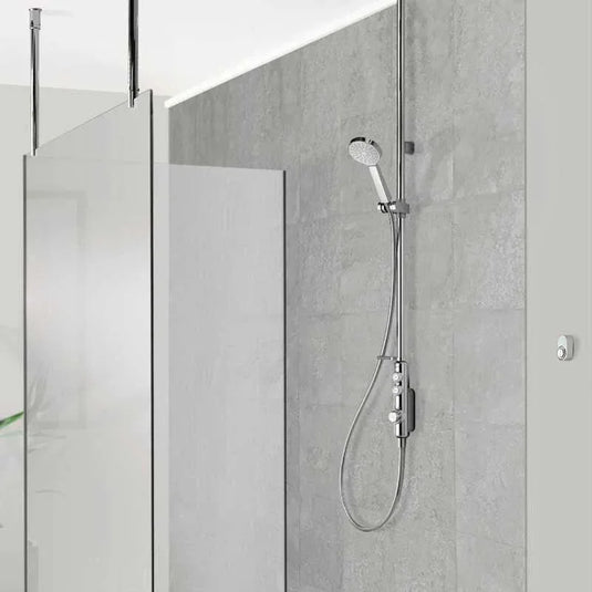 Aqualisa iSystem Smart Shower Exposed with Adjustable Head - Gravity Pumped - Chrome - ISD.A2.EV.23 - Envy Bathrooms Ltd