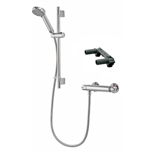 Aqualisa Midas 100 Exposed Thermostatic Bar Valve with Slide Rail Kit & Easy Fit Bracket - Chrome - MD100EBAR - Envy Bathrooms Ltd