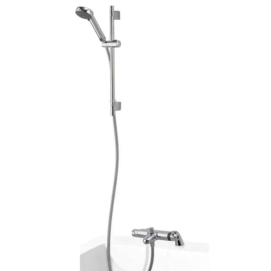 Aqualisa Midas 100 Thermostatic Bath Shower Mixer with Slide Rail Kit - Chrome - MD100BSM - Envy Bathrooms Ltd