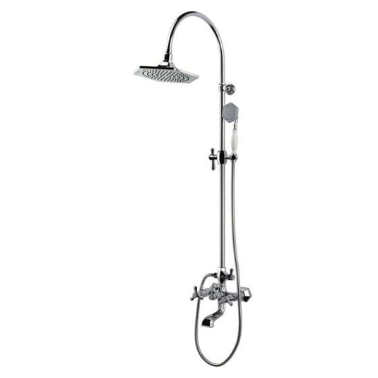 RAK Ceramics Washington Exposed Thermostatic Shower Column Valve with Bath Spout and Shower Kit - RAKWTN6003