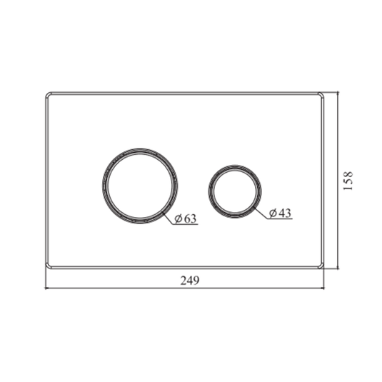 Base Ancortite Round FP1 Flush Plate - Gloss White - 134.FP1MW - Envy Bathrooms Ltd