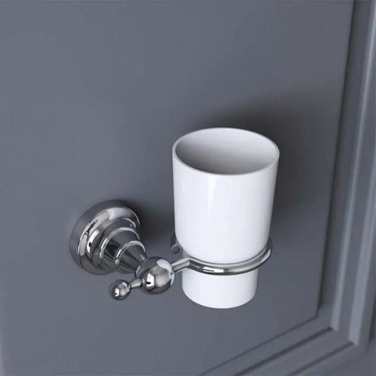Bristan 1901 Toothbrush Holder & Tumbler Chrome | N2 HOLD C - Envy Bathrooms Ltd