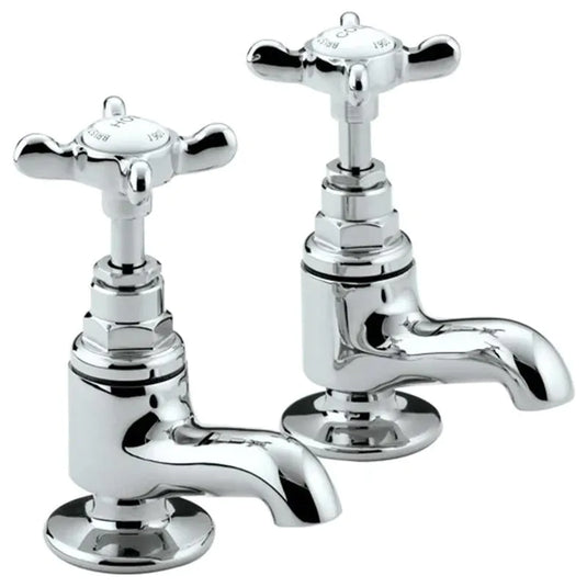 Bristan 1901 Vanity Basin Pillar Taps Chrome | N VAN C CD - Envy Bathrooms Ltd