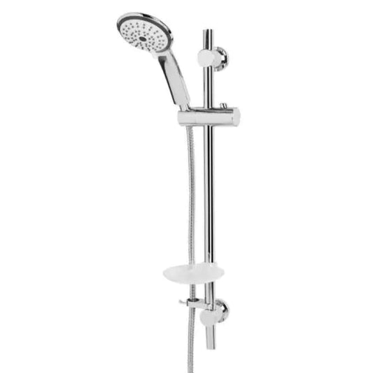 Bristan Casino Shower Rail Kit with 3 Function Large Hand Shower Chrome | CAS KIT03 C - Envy Bathrooms Ltd