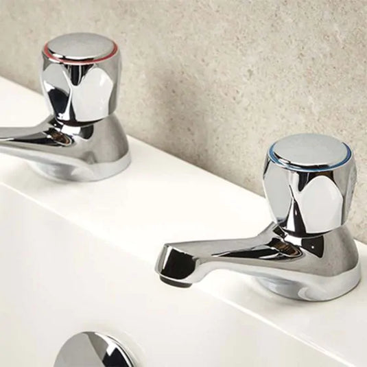 Bristan Club Bath Pillar Taps Chrome | VAC 3/4 C MT - Envy Bathrooms Ltd