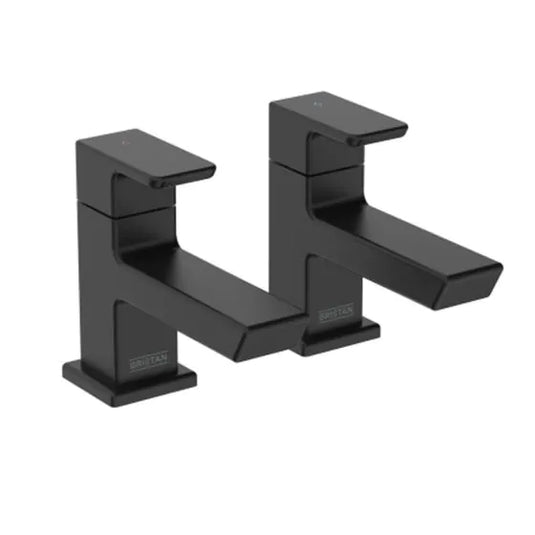 Bristan Cobalt Basin Pillar Taps Black | COB 1/2 BLK - Envy Bathrooms Ltd