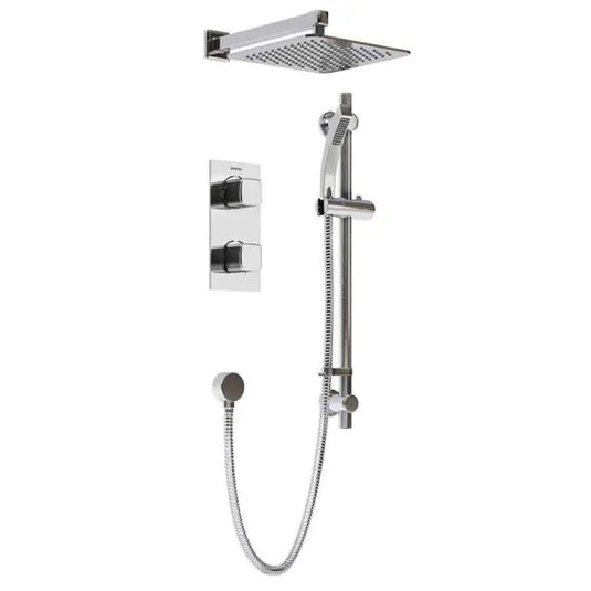 Bristan Cobalt Concealed Mixer Shower Kit with Fixed Head Chrome | COBALT SHWR PK2 - Envy Bathrooms Ltd