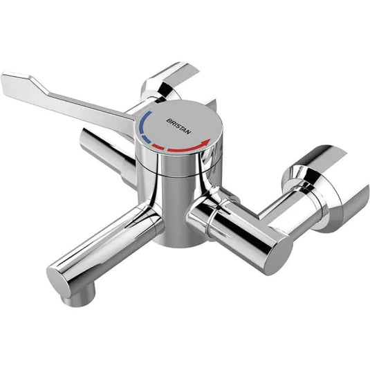 Bristan Commercial Thermostatic Wall Basin Mixer Chrome | H64WMT2 - Envy Bathrooms Ltd