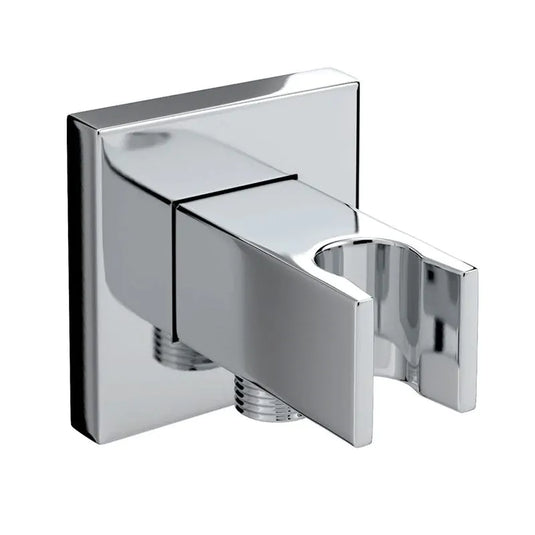 Bristan Contemporary Square Wall Outlet & Holder Chrome | C WOSQ02 C - Envy Bathrooms Ltd