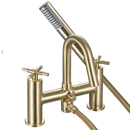 Bristan Cruzar Bath Shower Mixer Brushed Brass | CRU BSM BB - Envy Bathrooms Ltd
