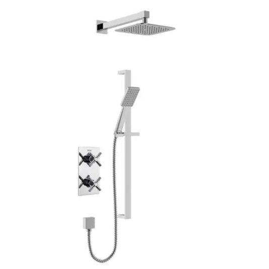 Bristan Cruzar Concealed Mixer Shower with Fixed Head & Flexible Riser Chrome | CRU C SHWR PK - Envy Bathrooms Ltd