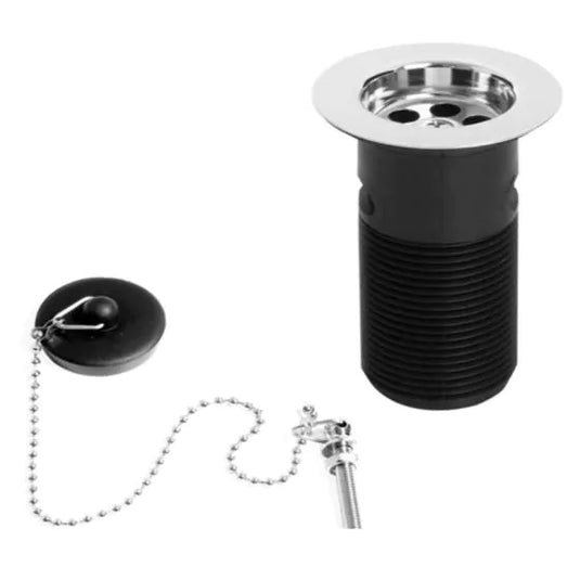 Bristan Economy Slotted Plug & Chain Basin Waste Chrome | W BASIN03 C - Envy Bathrooms Ltd