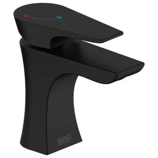 Bristan Hourglass Eco Start Basin Mixer Black | HOU ES BAS BLK - Envy Bathrooms Ltd