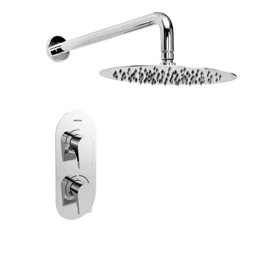 Bristan Hourglass Thermostatic Mixer Shower Kit with Fixed Head | HOURGLASS SHWR PK2 - Envy Bathrooms Ltd