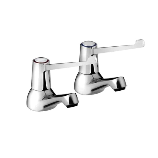 Bristan Lever Basin Pillar Taps 6" Lever Chrome | VAL2 1/2 C 6 CD - Envy Bathrooms Ltd