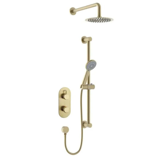 Bristan Molida Concealed Dual Control Mixer Shower Pack Brushed Brass | MOLIDA BB SHWR PK - Envy Bathrooms Ltd