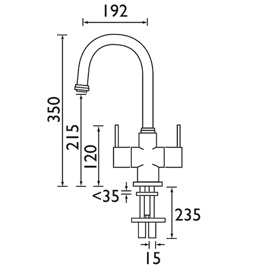 Bristan Monza Easyfit Kitchen Mixer Chrome | MZ SNK EF C - Envy Bathrooms Ltd