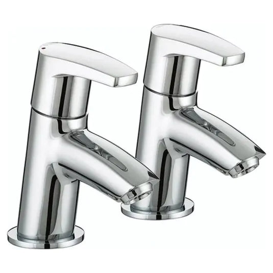 Bristan Orta Bath Pillar Taps Chrome | OR 3/4 C - Envy Bathrooms Ltd