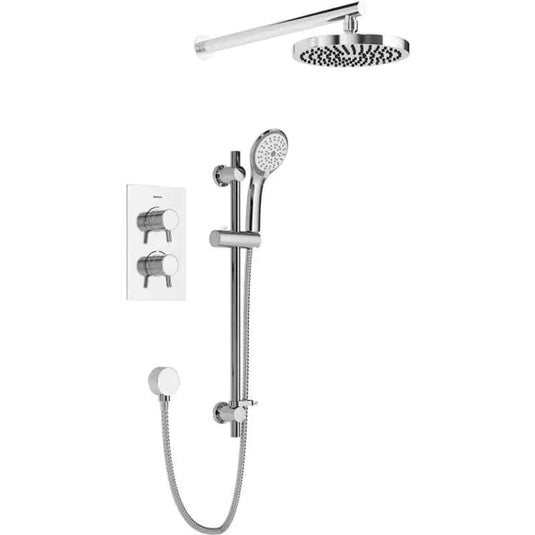 Bristan Prism Recessed Thermostatic Mixer Shower with Adjustable Riser Kit | PRISM SHWR PK2 - Envy Bathrooms Ltd