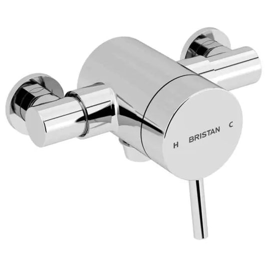 Bristan Prism Thermostatic Exposed Bar Shower Valve Bottom Outlet | PM2 SQSHXVO C - Envy Bathrooms Ltd
