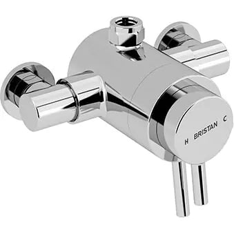 Bristan Prism Thermostatic Exposed Dual Control Shower Valve Top Outlet | PM2 CSHXTVO C - Envy Bathrooms Ltd