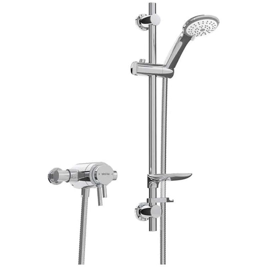 Bristan Prism Thermostatic Exposed Shower with Adjustable Riser Kit | PM2 CSHXAR C - Envy Bathrooms Ltd