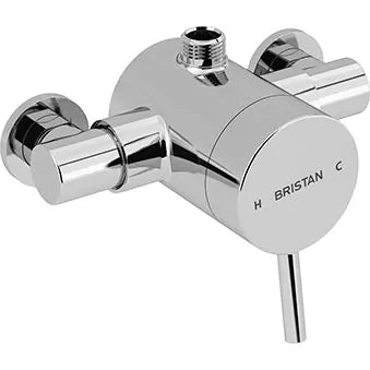 Bristan Prism Thermostatic Exposed Single Control Shower Valve Top Outlet | PM2 SQSHXTVO C - Envy Bathrooms Ltd