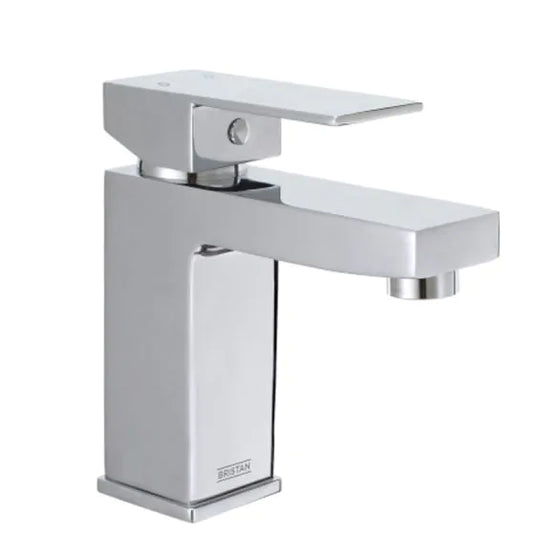 Bristan Qubo Basin Mixer with Clicker Waste Chrome | QB BAS C - Envy Bathrooms Ltd
