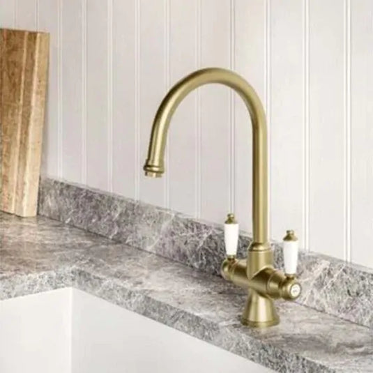 Bristan Renaissance Easyfit Kitchen Mixer Brushed Brass | RS SNK EF BB - Envy Bathrooms Ltd