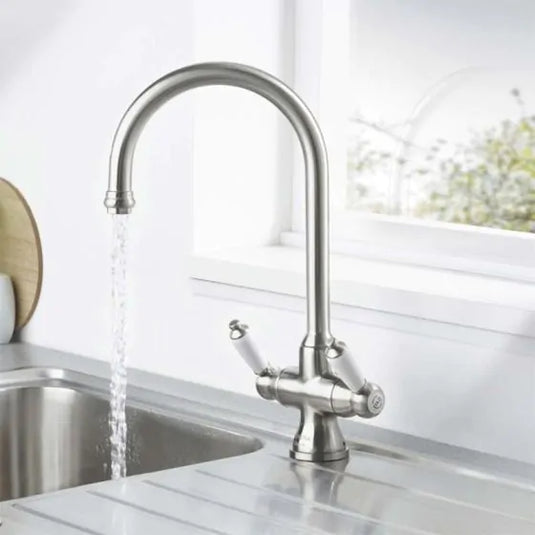 Bristan Renaissance Easyfit Kitchen Mixer Brushed Nickel | RS SNK EF BN - Envy Bathrooms Ltd