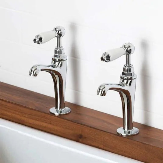 Bristan Renaissance High Neck Kitchen Pillar Taps Chrome | RS HNK C - Envy Bathrooms Ltd