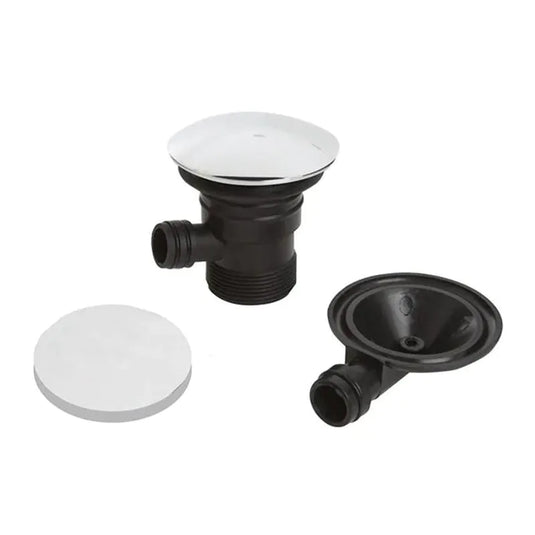 Bristan Round Clicker Bath Click Clack Waste with Overflow Chrome | W BATH03 C - Envy Bathrooms Ltd