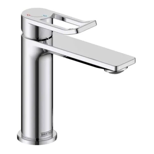 Bristan Saffron Eco Start Basin Mixer with Clicker Waste Chrome | SAF ES BAS C - Envy Bathrooms Ltd