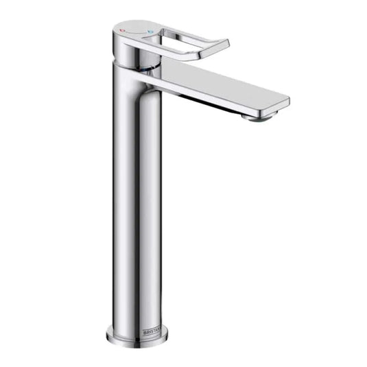 Bristan Saffron Eco Start Tall Basin Mixer with Clicker Waste Chrome | SAF ES TLBAS C - Envy Bathrooms Ltd