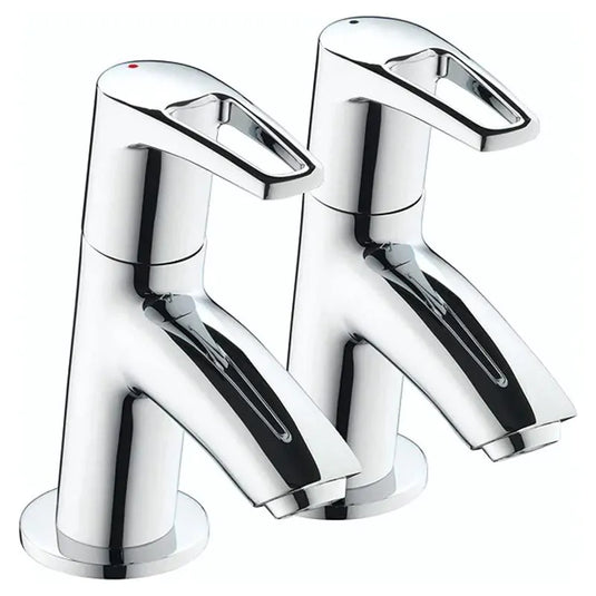 Bristan Smile Basin Pillar Taps Chrome | SM 1/2 C - Envy Bathrooms Ltd