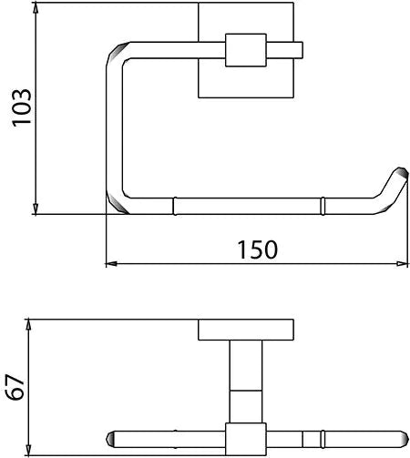 Bristan Square Toilet Roll Holder Chrome | SQ ROLL C - Envy Bathrooms Ltd