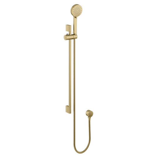 Britton Hoxton Slide Rail Kit with Outlet Elbow - Brushed Brass - Envy Bathrooms Ltd