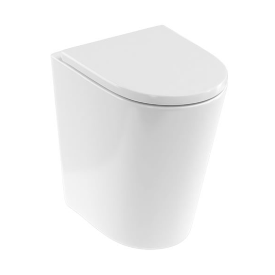 Britton Sphere Rimless Comfort Height Back To Wall Toilet Pan - Soft Close Seat - Envy Bathrooms Ltd