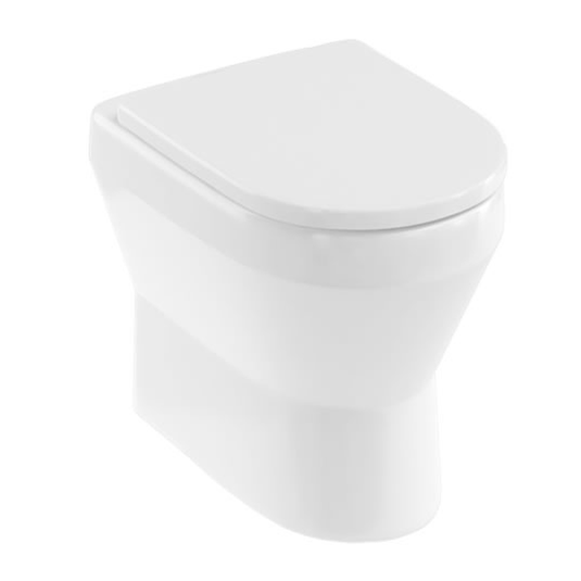 Britton Curve 2 Rimless Back To Wall Toilet Pan - Soft Close Seat - Envy Bathrooms Ltd