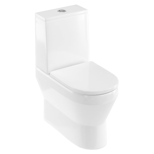 Britton Curve 2 Rimless Fully Back To Wall Close Coupled Toilet Pan - Soft Close Seat - Envy Bathrooms Ltd