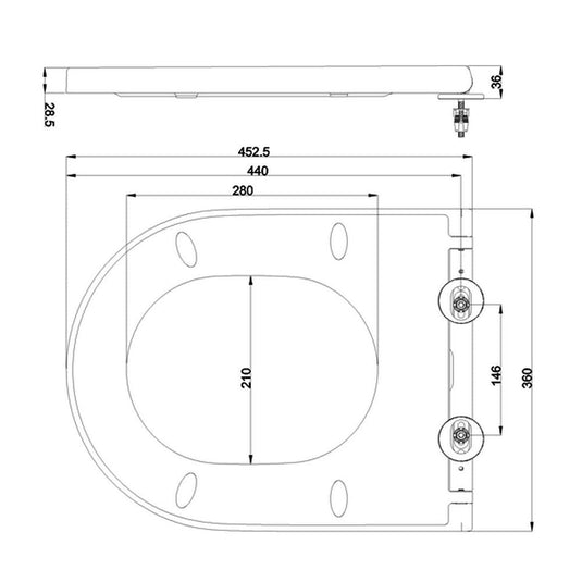 Britton Curve 2 Soft Close Toilet Seat - Gloss White - Envy Bathrooms Ltd