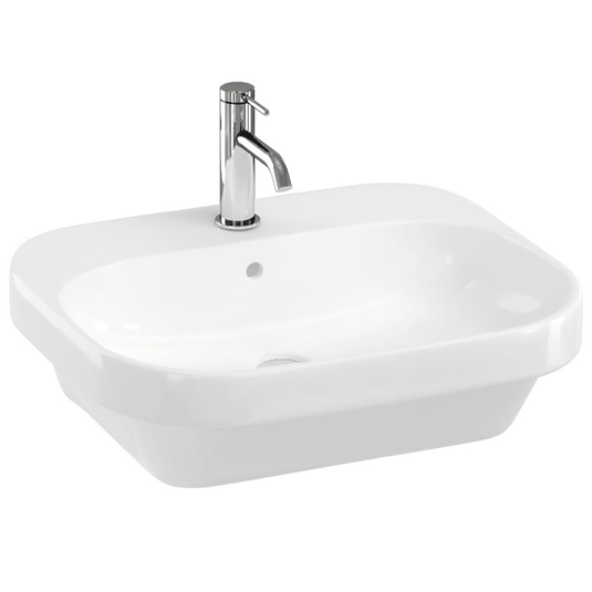 Britton Curve 2 Wall Hung Basin 550mm Wide - 1 Tap Hole - Envy Bathrooms Ltd