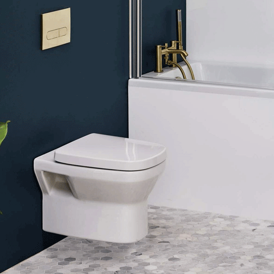 Britton Curved Wall Hung Toilet Pan - White - Envy Bathrooms Ltd