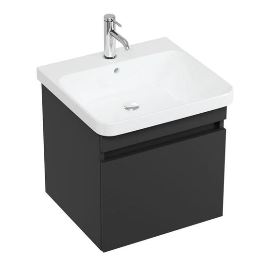 Britton Dalston 500mm Wall Hung 1 Drawer Vanity Unit - Matt Grey - DAL50G - Envy Bathrooms Ltd