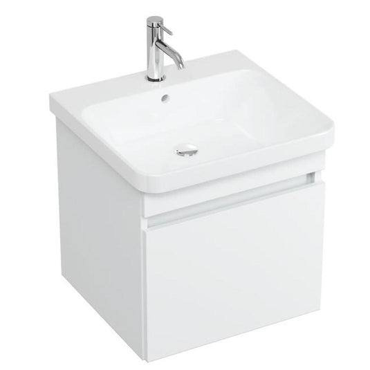 Britton Dalston 500mm Wall Hung 1 Drawer Vanity Unit - Matt White - DAL50W  - Envy Bathrooms Ltd