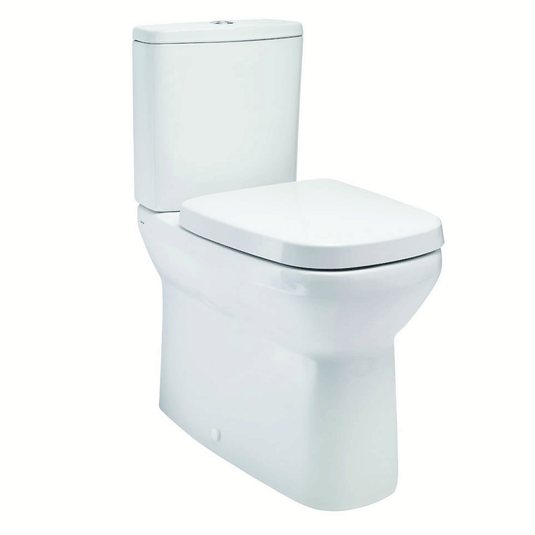 Britton Fully Back to Wall Close Coupled Toilet with Push Button Cistern - White - Envy Bathrooms Ltd