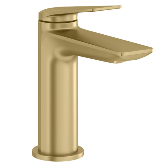 Britton Greenwich Single Lever Monobloc Basin Mixer Tap - Brushed Brass - Envy Bathrooms Ltd